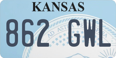 KS license plate 862GWL