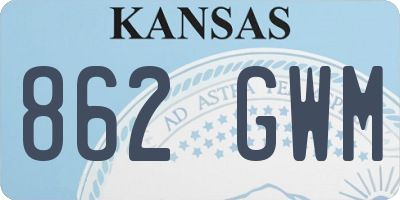 KS license plate 862GWM