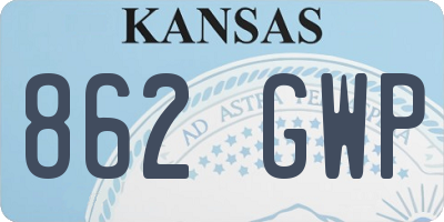 KS license plate 862GWP