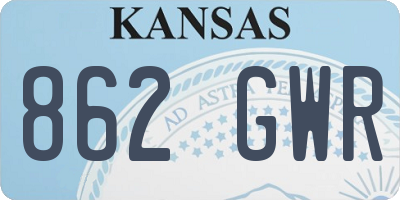 KS license plate 862GWR