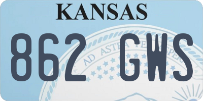 KS license plate 862GWS