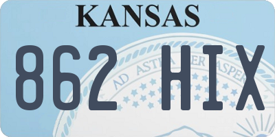 KS license plate 862HIX