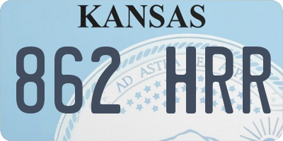 KS license plate 862HRR