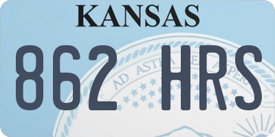 KS license plate 862HRS