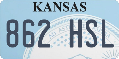 KS license plate 862HSL
