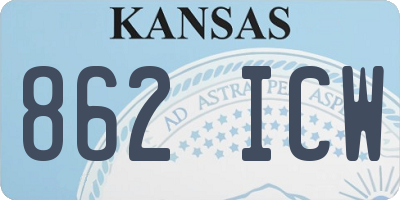 KS license plate 862ICW