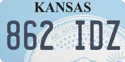 KS license plate 862IDZ