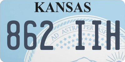KS license plate 862IIH