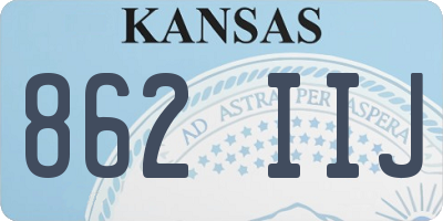 KS license plate 862IIJ