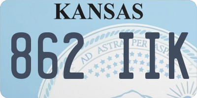KS license plate 862IIK
