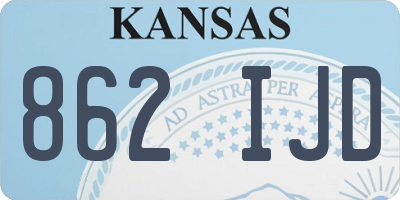 KS license plate 862IJD