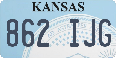KS license plate 862IJG