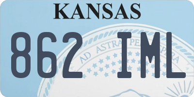 KS license plate 862IML