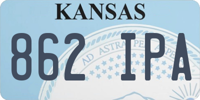 KS license plate 862IPA