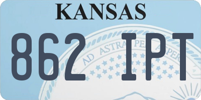 KS license plate 862IPT