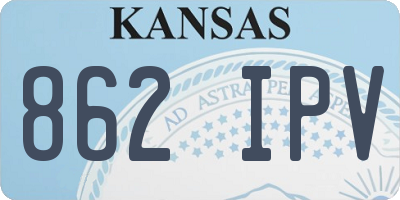 KS license plate 862IPV