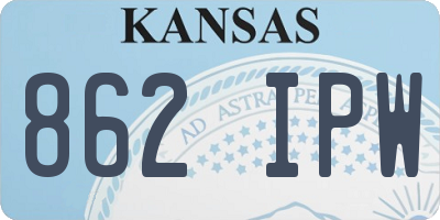KS license plate 862IPW