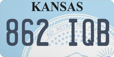 KS license plate 862IQB