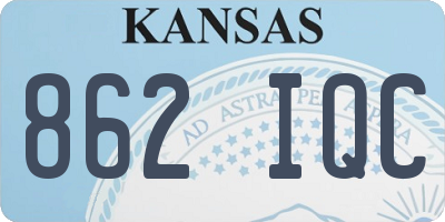 KS license plate 862IQC