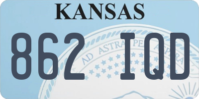 KS license plate 862IQD