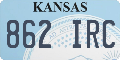 KS license plate 862IRC