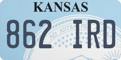 KS license plate 862IRD