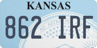 KS license plate 862IRF