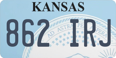 KS license plate 862IRJ