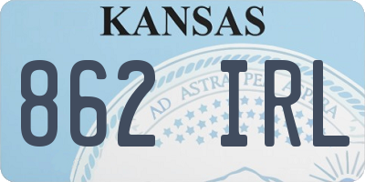KS license plate 862IRL