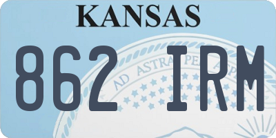 KS license plate 862IRM