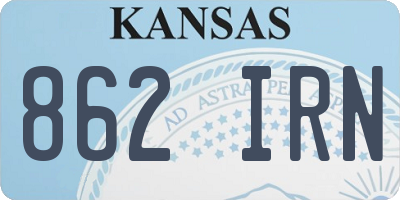KS license plate 862IRN