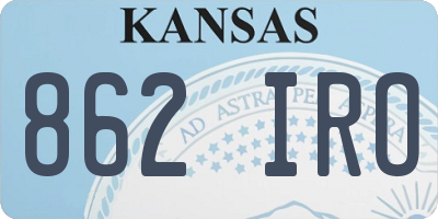 KS license plate 862IRO