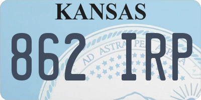 KS license plate 862IRP