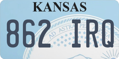 KS license plate 862IRQ