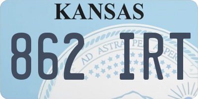 KS license plate 862IRT