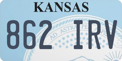 KS license plate 862IRV