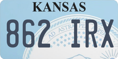 KS license plate 862IRX