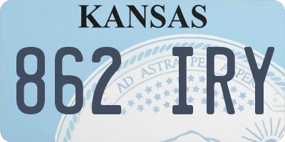 KS license plate 862IRY