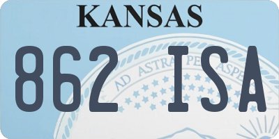 KS license plate 862ISA