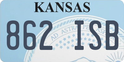 KS license plate 862ISB