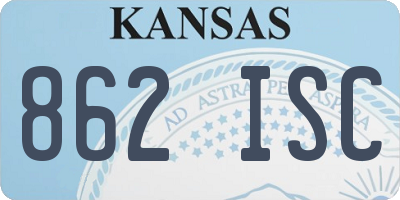 KS license plate 862ISC