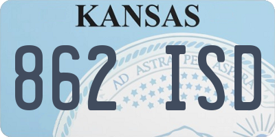 KS license plate 862ISD