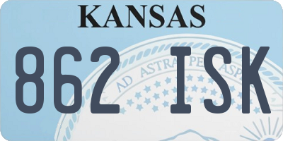 KS license plate 862ISK