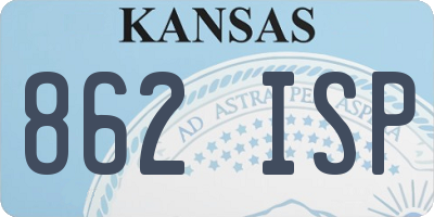 KS license plate 862ISP