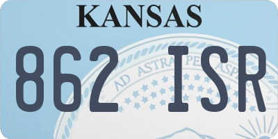 KS license plate 862ISR