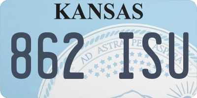 KS license plate 862ISU