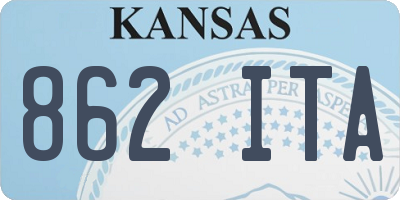 KS license plate 862ITA