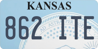 KS license plate 862ITE