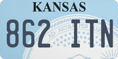 KS license plate 862ITN