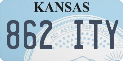 KS license plate 862ITY